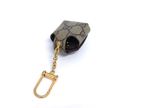 GUCCI グッチ イヤホンケース AirPodsケース 596720 ベージュ系 ブラウン系 PVC レザー ユニセックス ゴールド金具