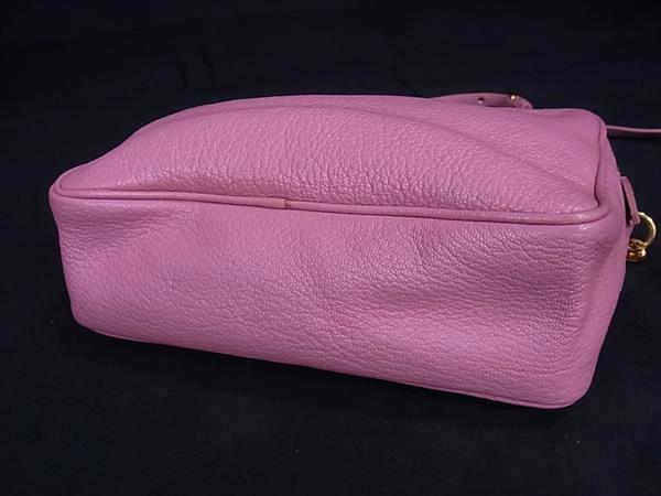 miumiu ミュウミュウ ショルダーバッグ マドラス RT0539 ピンク系 レザー レディース ポシェット 美品