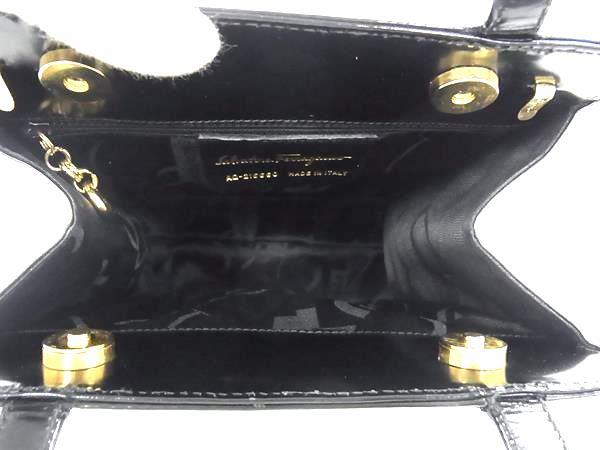 Salvatore Ferragamo サルヴァトーレ フェラガモ ハンドバッグ ガンチーニ 2WAYバッグ 21 6660 ブラック レザー レディース ショルダーバッグ