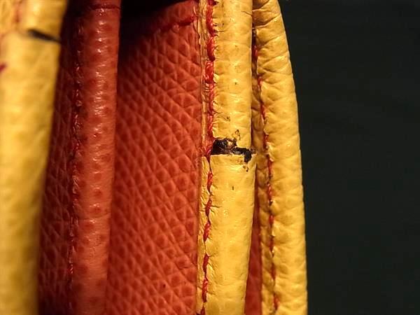 CELINE セリーヌ 財布 - - オレンジ レザー レディース 二つ折り長財布