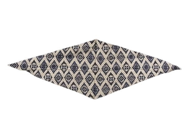 LOUIS VUITTON ルイヴィトン スカーフ - - ネイビー グレー シルク100% レディース 花柄 ひし形 新古未使用展示品