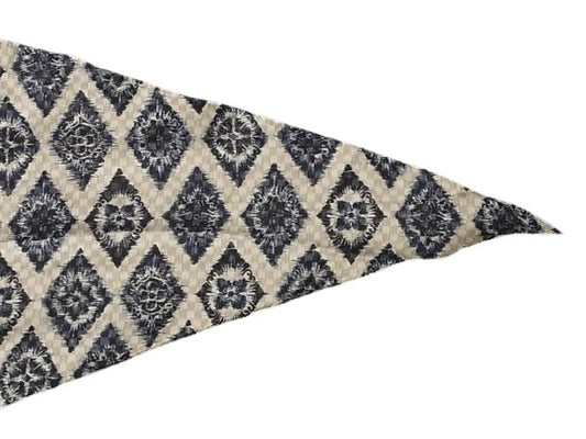 LOUIS VUITTON ルイヴィトン スカーフ - - ネイビー グレー シルク100% レディース 花柄 ひし形 新古未使用展示品