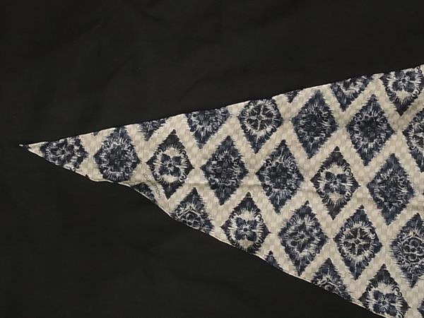 LOUIS VUITTON ルイヴィトン スカーフ - - ネイビー グレー シルク100% レディース 花柄 ひし形 新古未使用展示品