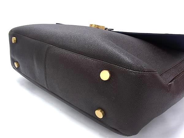 dunhill ダンヒル ビジネスバッグ ボードン - ブラウン レザー メンズ ゴールド金具 美品