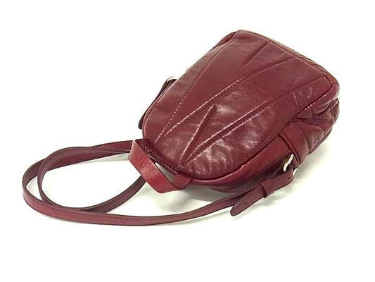 MONCLER モンクレール ショルダーバッグ キリア スモール - レッド系 レザー ナイロン レディース 美品