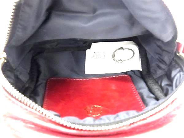 MONCLER モンクレール ショルダーバッグ キリア スモール - レッド系 レザー ナイロン レディース 美品