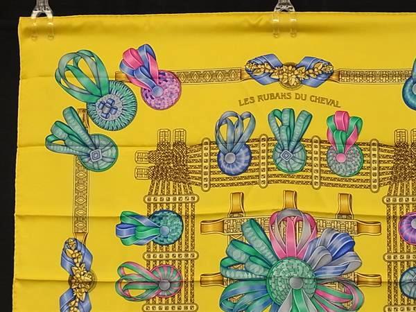 HERMES エルメス スカーフ カレ90 - マルチカラー シルク100% レディース LES RUBANS DU CHEVAL 馬のリボン飾り 大判 新品未使用展示品