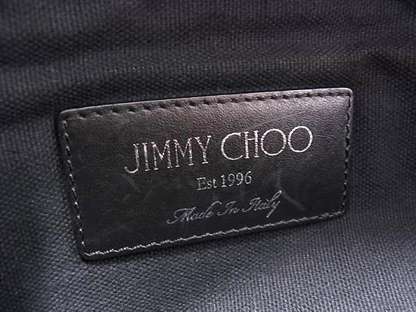 JIMMY CHOO ジミーチュウ ボディバッグ デリー - ブラック レザー ユニセックス スタースタッズ シルバー金具 美品