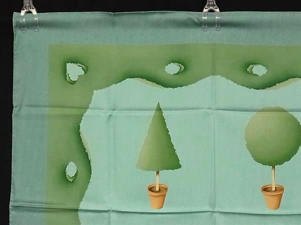 BVLGARI ブルガリ スカーフ - - グリーン系 シルク100% レディース ツリー柄 大判 新品未使用展示品