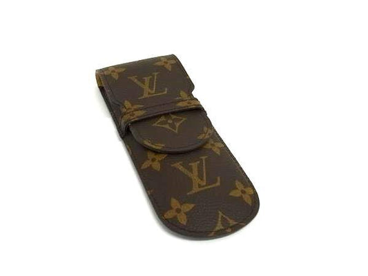 LOUIS VUITTON ルイヴィトン ペンケース エテュイ スティロ M62990 ブラウン モノグラムキャンバス レザー ユニセックス 美品