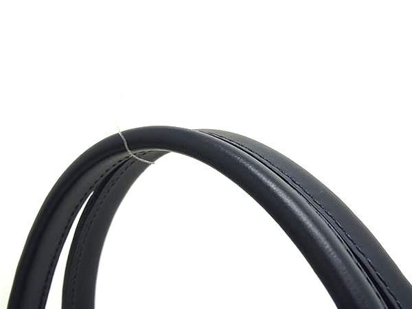 LONGCHAMP ロンシャン トートバッグ ル プリアージュ シティ L 10182 HYQ 556 ネイビー系 コーティングキャンバス カウハイドレザー レディース 美品