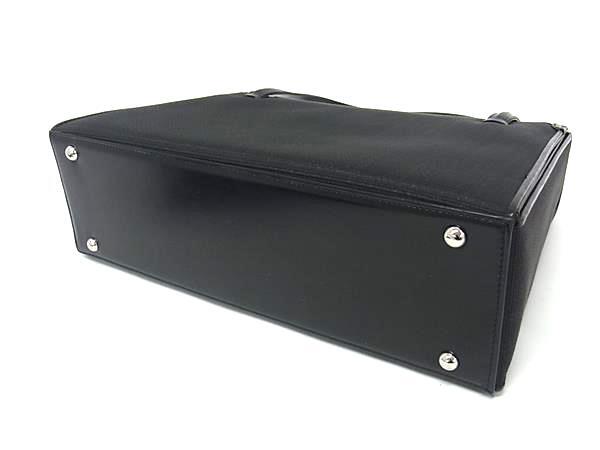 COMTESSE コンテス ハンドバッグ FLAP OVER BAG ブラック ホースヘア レザー レディース シルバー金具 美品