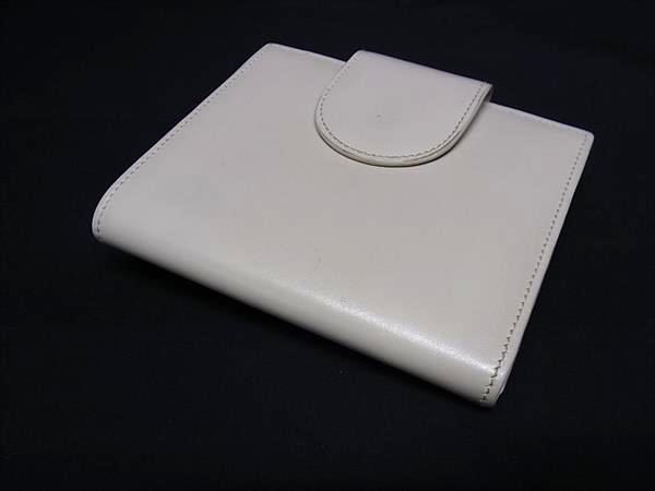 BVLGARI ブルガリ 二つ折り財布 チクラディ コンパクトウォレット 23941 ペールホワイト系 スムースカーフレザー レディース シルバー金具