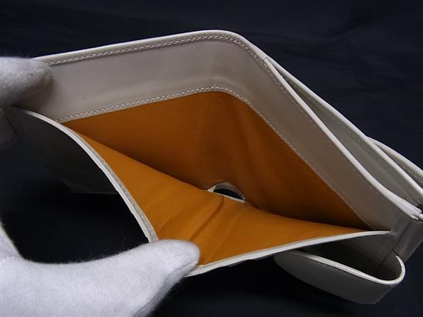 BVLGARI ブルガリ 二つ折り財布 チクラディ コンパクトウォレット 23941 ペールホワイト系 スムースカーフレザー レディース シルバー金具