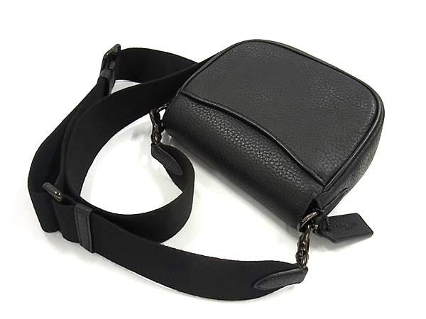 COACH コーチ ショルダーバッグ アメリア スモール サドル バッグ CP002 ブラック ソフト ペブル レザー レディース 超美品