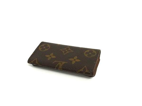 LOUIS VUITTON ルイヴィトン キーケース モノグラム ミュルティクレ4 M62631 ブラウン PVC レザー ユニセックス ゴールド金具