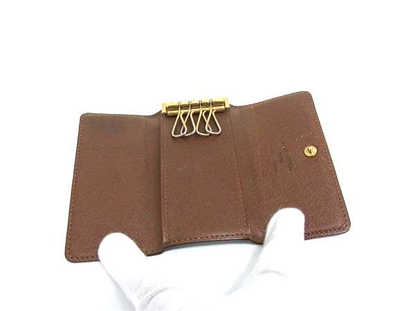 LOUIS VUITTON ルイヴィトン キーケース モノグラム ミュルティクレ4 M62631 ブラウン PVC レザー ユニセックス ゴールド金具