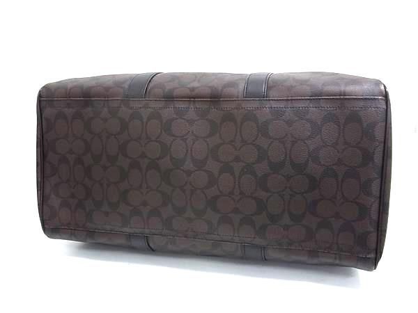 COACH コーチ バッグ 2WAY ボストンバッグ F93303 ブラウン シグネチャー キャンバス×レザー メンズ ショルダーバッグ 超美品