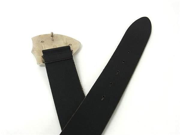 DOLCE＆GABBANA ドルチェ&ガッバーナ ベルト DG クラウンバックル ブラック レザー メンズ 王冠 エンブレム 美品