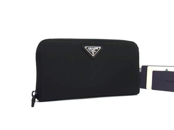 PRADA プラダ 長財布 テスート ジップアラウンドウォレット M506 ブラック ナイロン ユニセックス 超美品