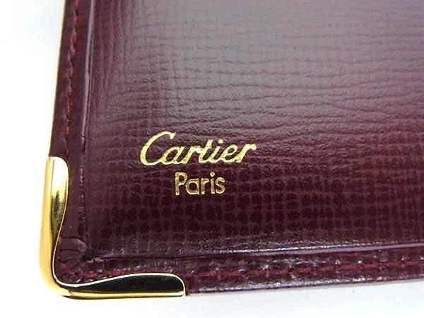 Cartier カルティエ 長財布 マスト ドゥ カルティエ ロングウォレット L3000168 ボルドー カーフレザー ユニセックス 二つ折り財布 ゴールド金具 新品未使用展示品