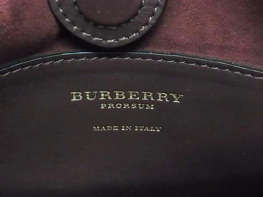 BURBERRY バーバリー ショルダーバッグ PRORSUM プローサム ボルドー スエード×レザー レディース フリンジ ポーチ付き 美品