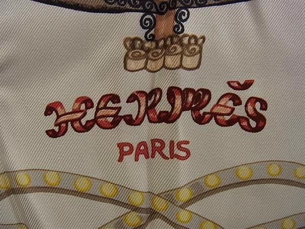 HERMES エルメス スカーフ カレ90 マルチカラー シルク100% レディース paperole 馬車と貴族 美品