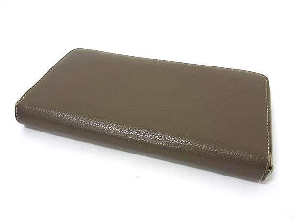 CELINE セリーヌ 財布 ラージジップウォレット グレージュ イエロー レザー ユニセックス ラウンドファスナー 長財布 シルバー金具 美品