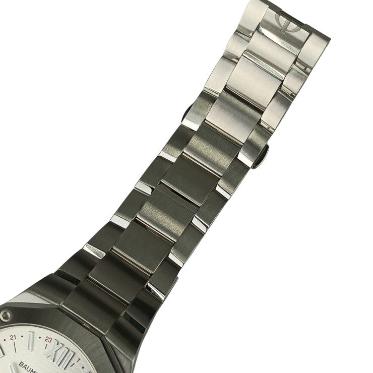 Baume & Mercier ボーム＆メルシェ 腕時計 リビエラ GMT M0A10658 シルバー文字盤 SS メンズ 42mm 超美品