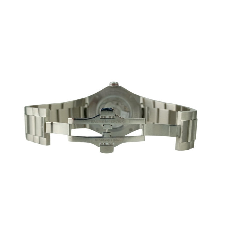 Baume & Mercier ボーム＆メルシェ 腕時計 リビエラ GMT M0A10658 シルバー文字盤 SS メンズ 42mm 超美品