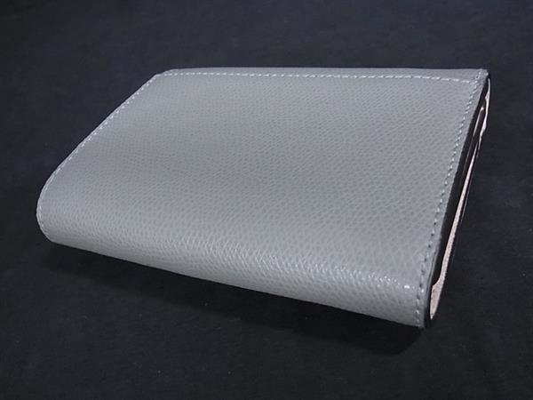 FURLA フルラ 二つ折り財布 カメリアM コンパクト ウォレット - グレー系 レザー レディース ゴールド金具