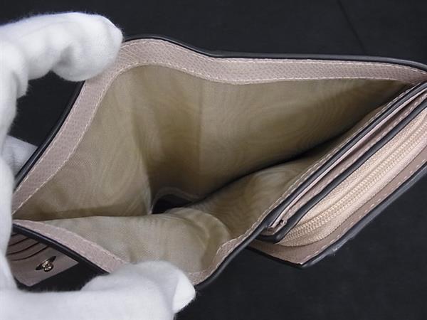 FURLA フルラ 二つ折り財布 カメリアM コンパクト ウォレット - グレー系 レザー レディース ゴールド金具