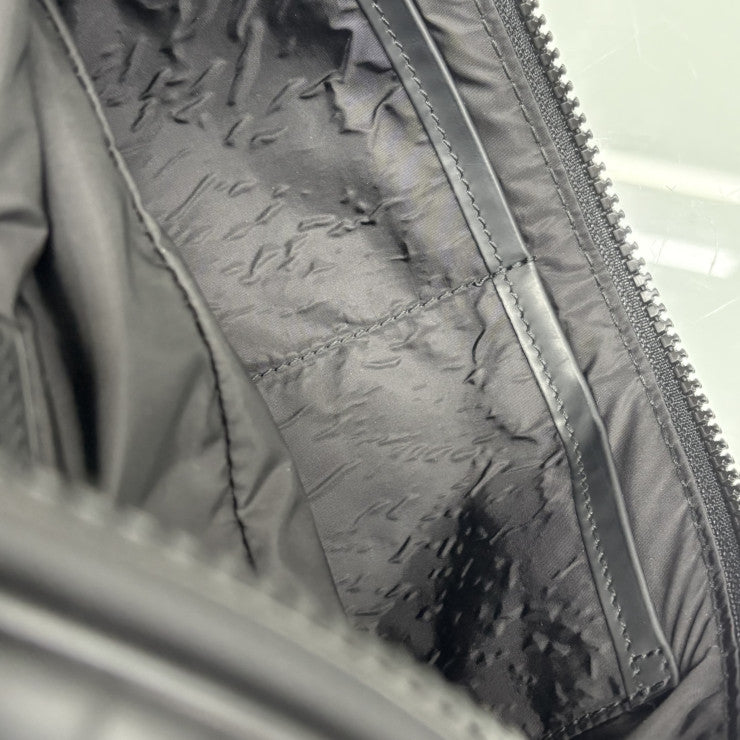 Salvatore Ferragamo フェラガモ ボディバッグ ガンチーニ ウエストバッグ 24 0615 ブラック系 PVC レザー メンズ 美品