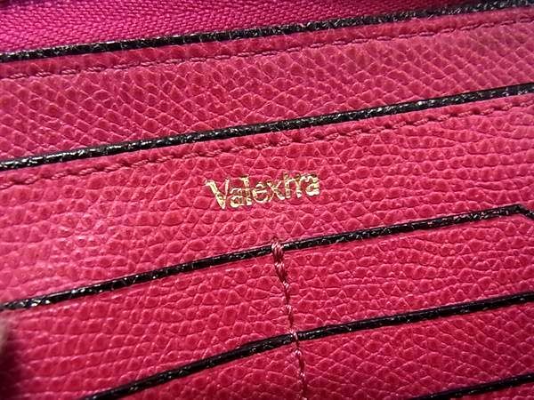 Valextra ヴァレクストラ 長財布 Lジップパース V9L24 パープルピンク系 レザー レディース L字ファスナー ゴールド金具 美品