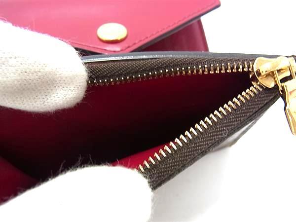 LOUIS VUITTON ルイヴィトン 三つ折り財布 モノグラム ポルトフォイユ・ゾエ M62932 ブラウン フューシャ PVC レザー レディース ゴールド金具