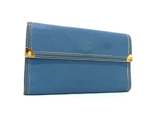 LOUIS VUITTON ルイヴィトン 長財布 スハリ ポルトトレゾール・インターナショナル M91837 ブルー系 レザー レディース