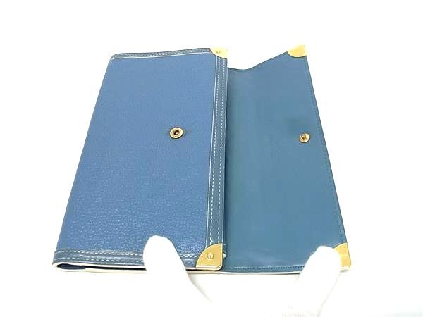 LOUIS VUITTON ルイヴィトン 長財布 スハリ ポルトトレゾール・インターナショナル M91837 ブルー系 レザー レディース
