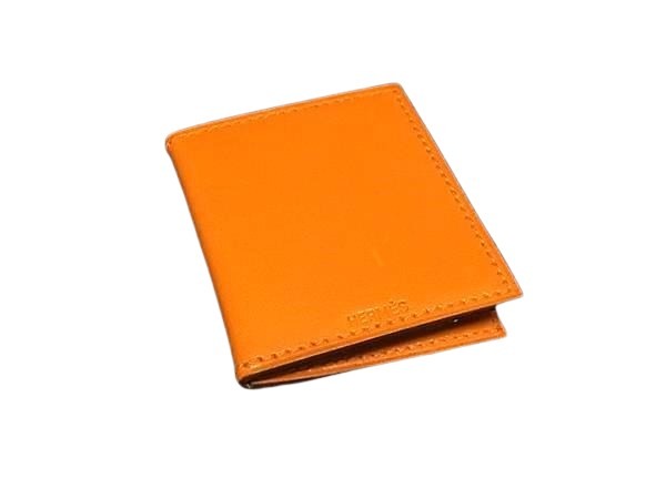 HERMES エルメス 写真立て ミニ フォトフレーム - オレンジ系 レザー ユニセックス 美品