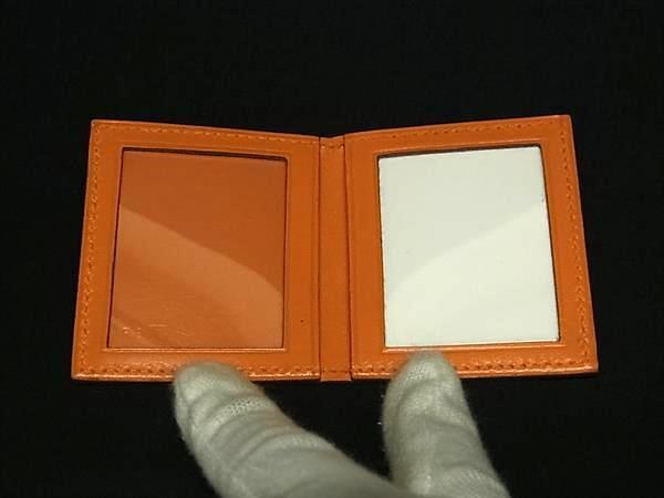 HERMES エルメス 写真立て ミニ フォトフレーム - オレンジ系 レザー ユニセックス 美品