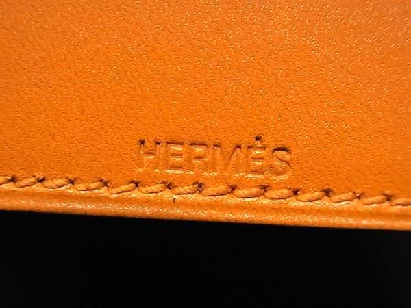 HERMES エルメス 写真立て ミニ フォトフレーム - オレンジ系 レザー ユニセックス 美品