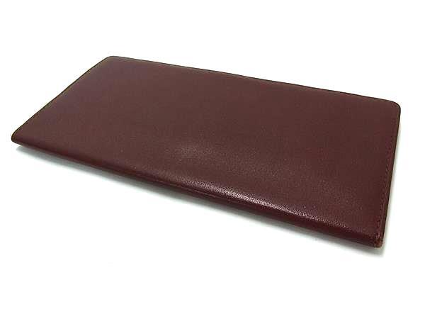 Cartier カルティエ 長財布 マストライン 長財布 - ボルドー系 レザー ユニセックス 札入れ ゴールド金具