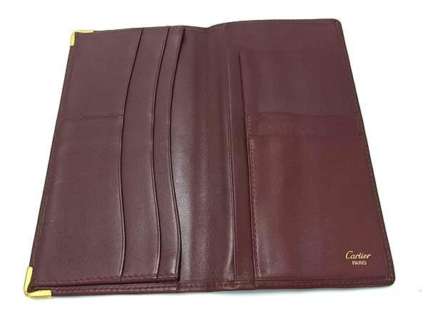 Cartier カルティエ 長財布 マストライン 長財布 - ボルドー系 レザー ユニセックス 札入れ ゴールド金具
