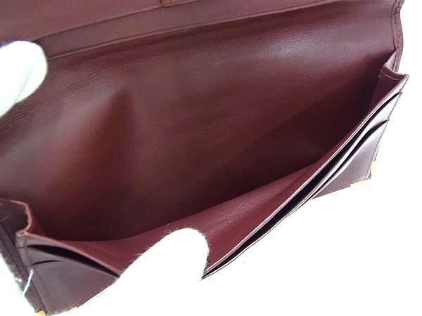 Cartier カルティエ 長財布 マストライン 長財布 - ボルドー系 レザー ユニセックス 札入れ ゴールド金具