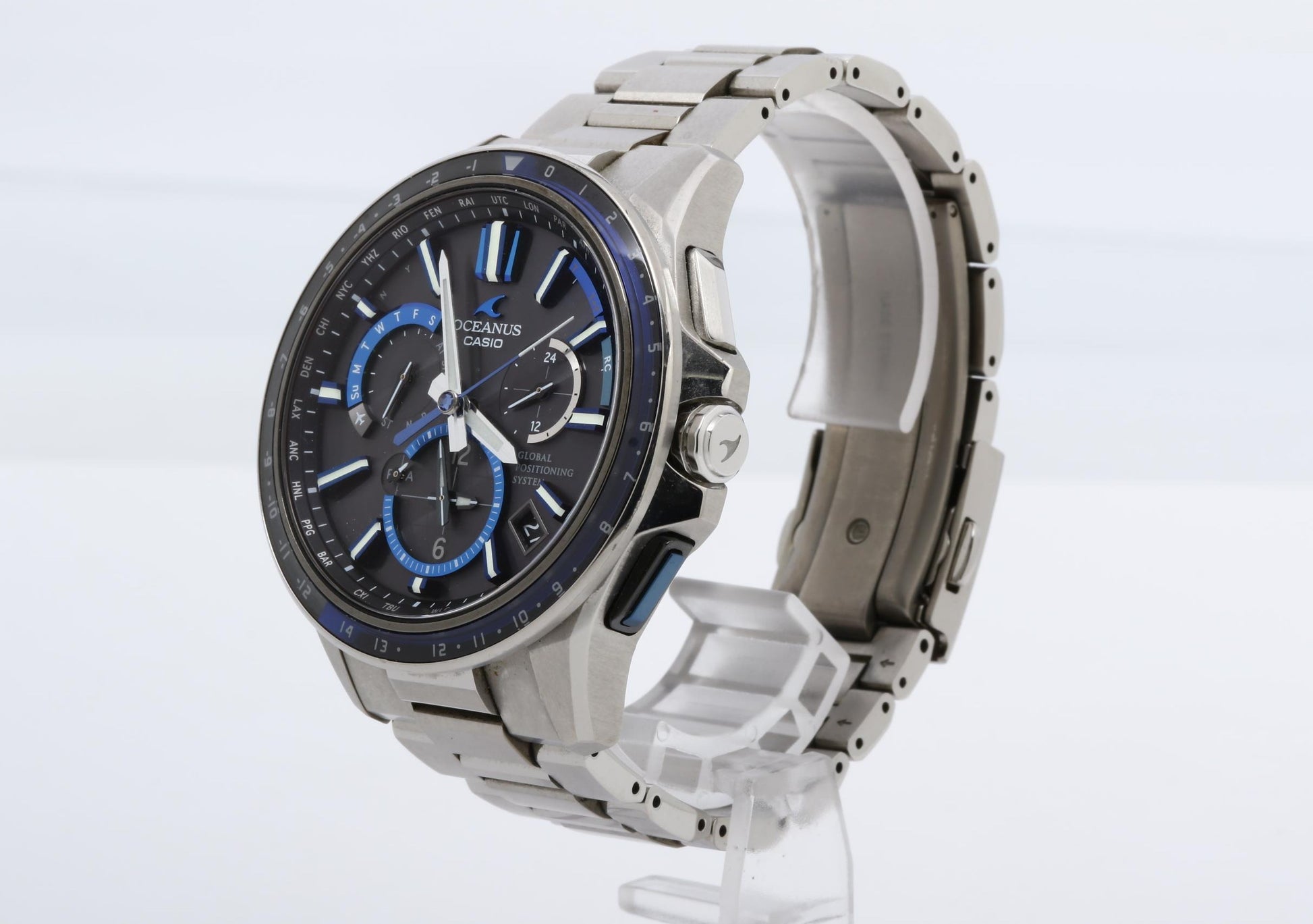 CASIO カシオ 時計 オシアナス OCWG11001AJF ブラック文字盤 チタン メンズ アナログ