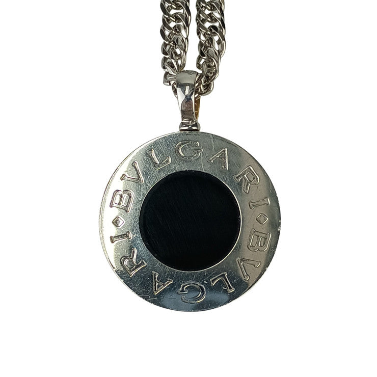BVLGARI ブルガリ ネックレス ブルガリブルガリ イエロー シルバー ネイビー ブラック K18 ステンレス ラピスラズリ オニキス ユニセックス ペンダント
