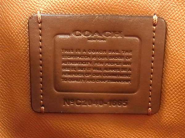 COACH コーチ トートバッグ シグネチャー 1665 ブラウン オレンジ PVC レザー レディース 美品