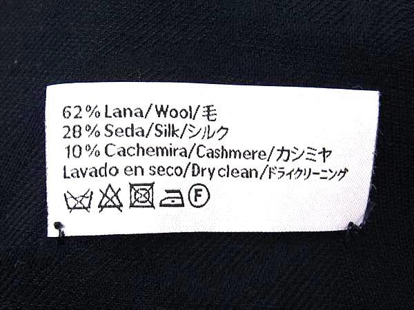 LOEWE ロエベ ストール アナグラム ネイビー系 ウール62% シルク28% カシミヤ10％ レディース 美品