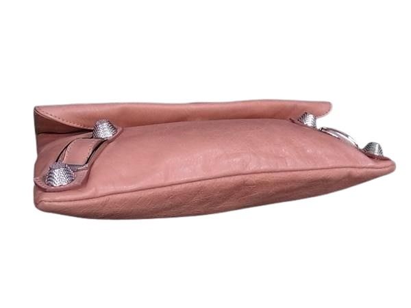 BALENCIAGA バレンシアガ クラッチバッグ ジャイアント エンベロープ 186182 ピンク レザー レディース シルバー金具 美品