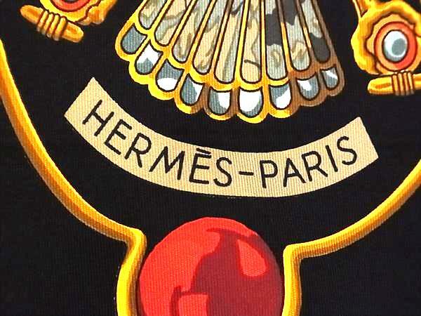 HERMES エルメス スカーフ カレ90 ブラック マルチカラー シルク100% レディース CATY 古代エジプト 美品