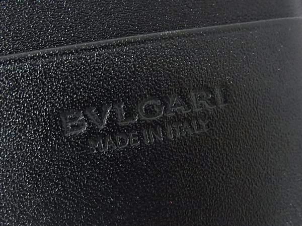 BVLGARI ブルガリ 財布 オクト 284708 ブラック レザー メンズ 二つ折り 長財布 美品